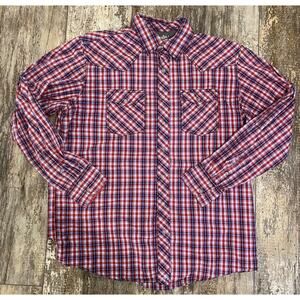 Wrangler 20X Men's Size XLT Competition Comfort Pearl Snap Button Western Shirt